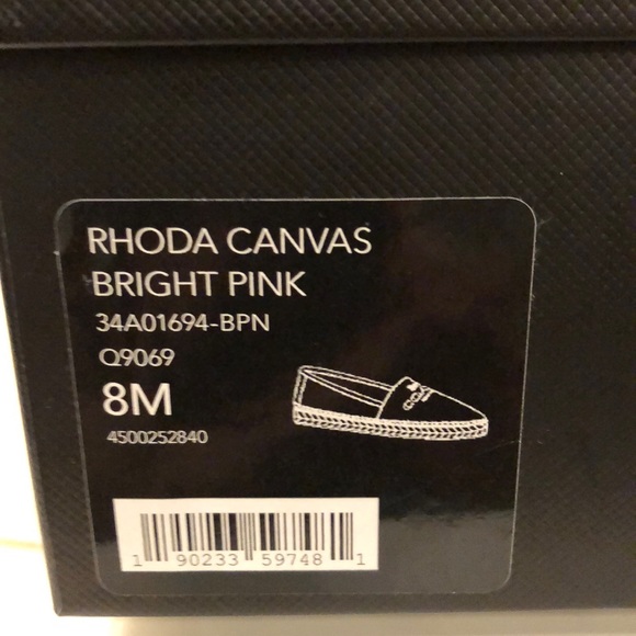 Coach Rhoda Canvas Bright Pink Canvas Espadrille - Picture 5 of 7